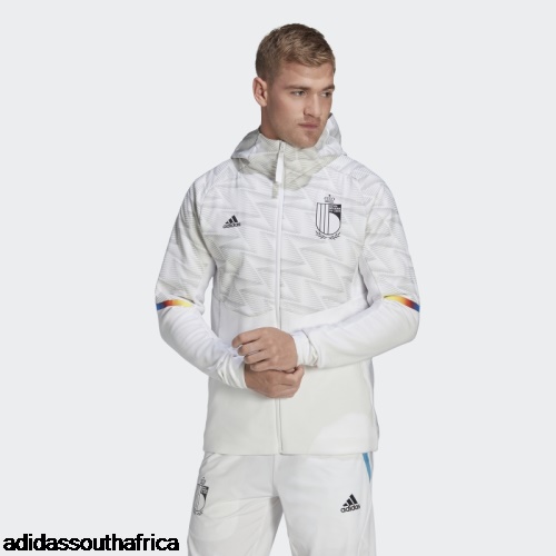 Belgium Game Day Full-Zip Travel Hoodie White Adidas South Africa