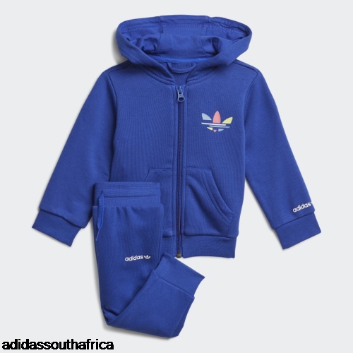 Adicolor Full-Zip Hoodie Set Bold Blue Adidas South Africa