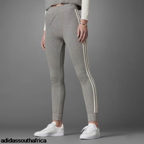 Blue Version High Waisted Waffle Tights Core Heather Adidas Adidas South Africa