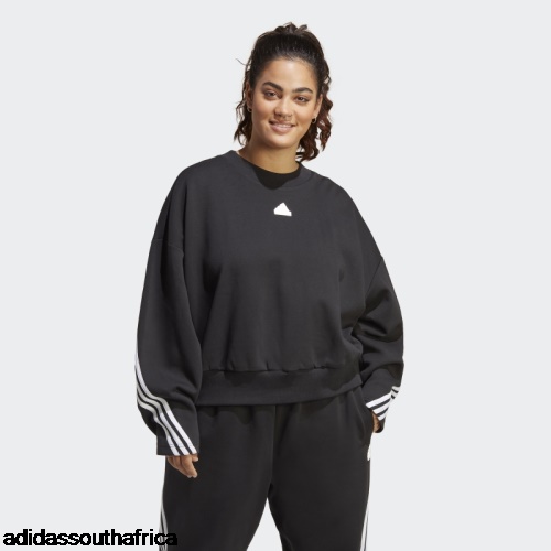 Future Icons 3-Stripes Sweatshirt (Plus Size) Black Adidas Adidas South Africa