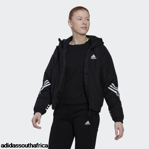 Black Back to Sport Hooded Jacket Adidas South Africa