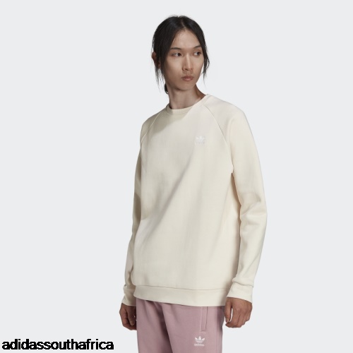 White Adicolor Essentials Trefoil Crewneck Sweatshirt Adidas South Africa