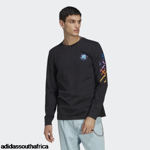 Wander Hour Long Sleeve Tee Black Adidas Adidas South Africa