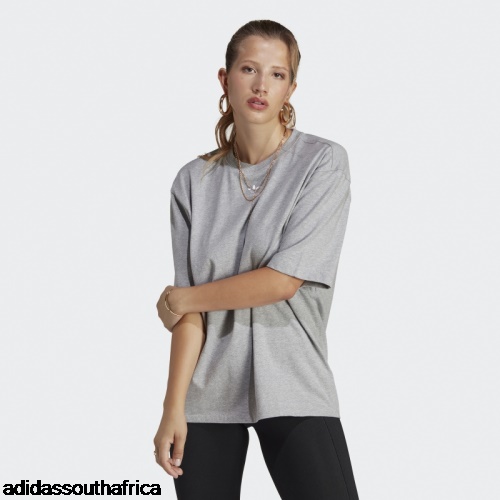 Adicolor Medium Grey Essentials Tee Adidas South Africa