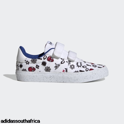 White Fashion x Marvel VULCRAID3R Spider-Man Hook-and-Loop Shoes Adidas Shoes South Africa