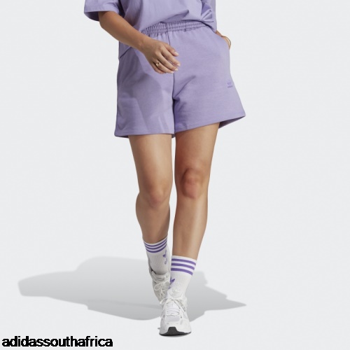 Adicolor Essentials French Terry Shorts Lilac Adidas South Africa