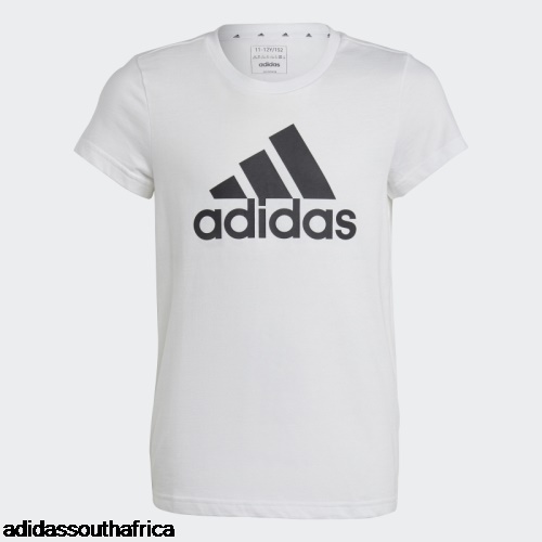 White Essentials Big Logo Cotton T-Shirt Adidas South Africa