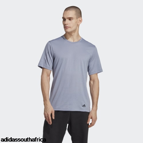 Silver Violet Yoga Base Training T-Shirt Adidas South Africa