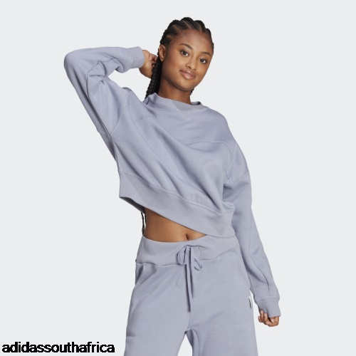 Silver Violet Lounge Fleece Sweatshirt Adidas South Africa