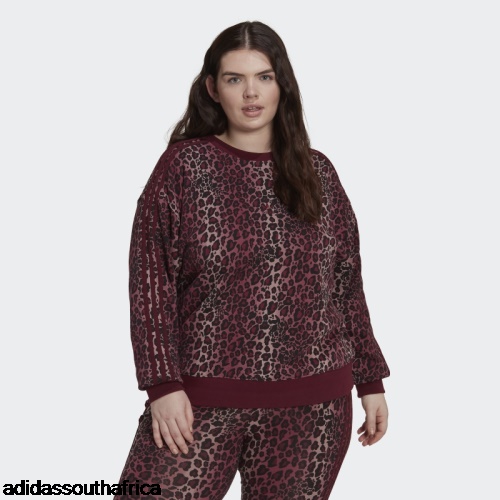 Maroon Crew Sweatshirt (Plus Size) Adidas South Africa