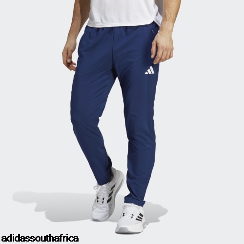 Train Essentials Seasonal Training Pants Dark Blue Adidas South Africa