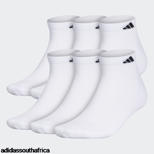 White Athletic Cushioned Low-Cut Socks 6 Pairs XL Adidas South Africa