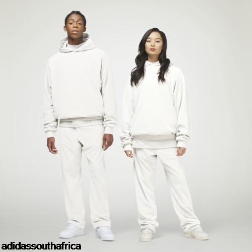 White Basketball Velour Hoodie Fashion Adidas South Africa