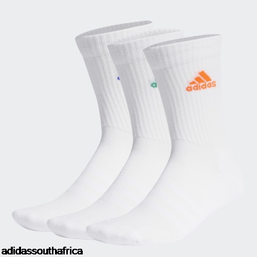 Cushioned Crew Socks 3 Pairs Red Adidas South Africa