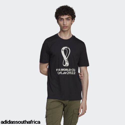 FIFA World Cup 2022 Graphic Tee Black Adidas South Africa