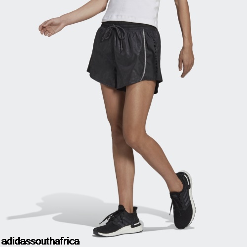 Black Karlie Kloss x Running Graphic Shorts Adidas South Africa