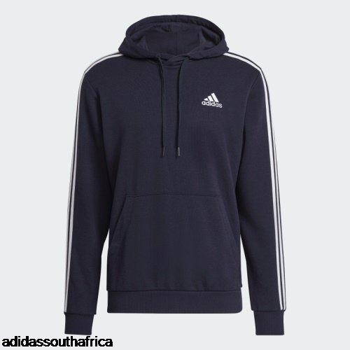 Essentials French Terry 3-Stripes Hoodie Ink Adidas South Africa