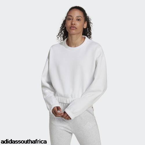 White Studio Lounge Loose Fit Sweatshirt Adidas South Africa