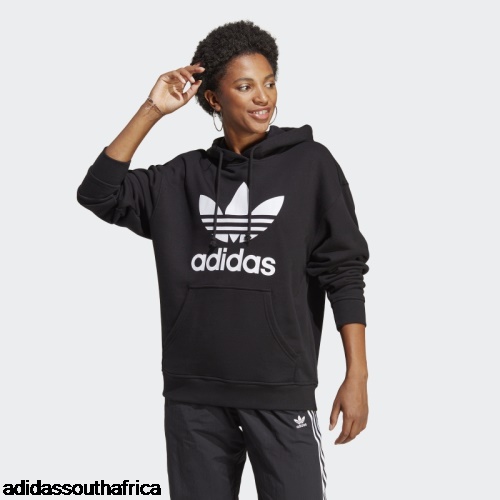 Trefoil Hoodie Black Adidas Adidas South Africa