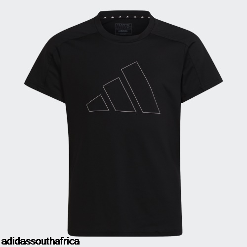 Essentials AEROREADY Regular-Fit Logo T-Shirt Black Adidas South Africa