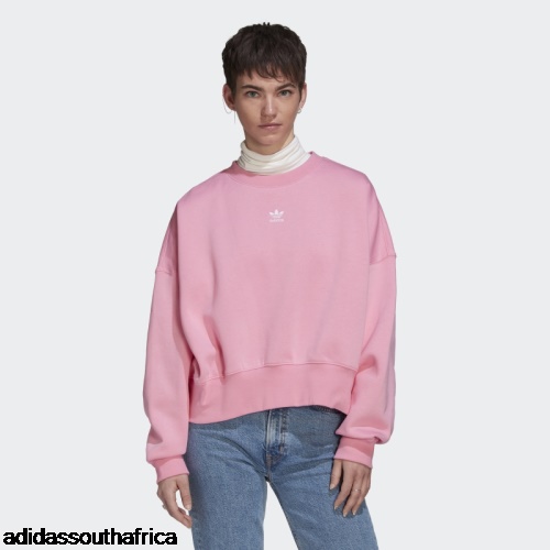 Pink Adicolor Essentials Fleece Sweatshirt Adidas Adidas South Africa