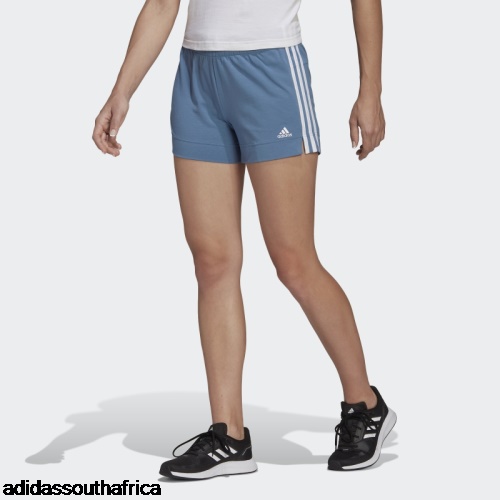 Altered Blue Essentials Slim 3-Stripes Shorts Adidas Adidas South Africa