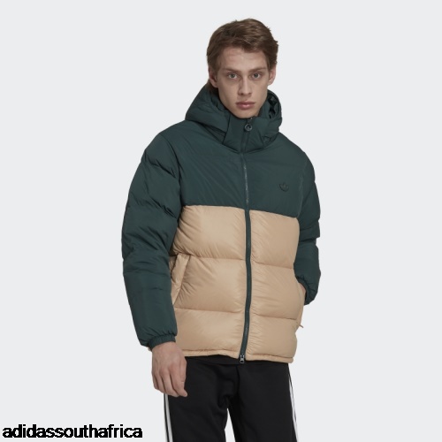 Down Regen Hooded Puffer Jacket Mineral Green Adidas Adidas South Africa