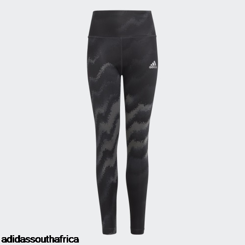 Grey Dance AEROREADY High-Waisted Printed Tights Adidas South Africa