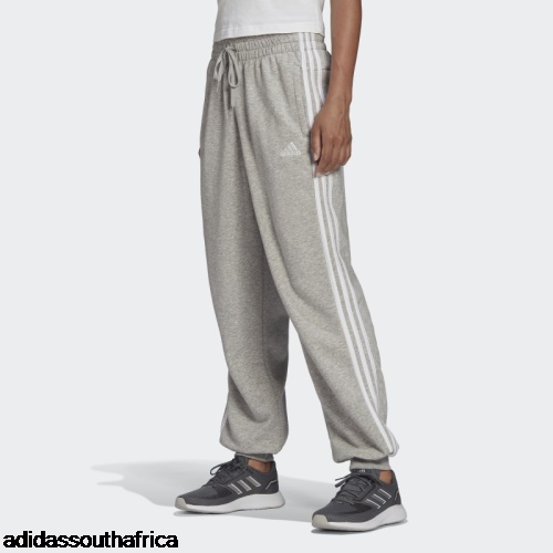 Medium Grey Essentials Studio Lounge 3-Stripes Pants Adidas Adidas South Africa