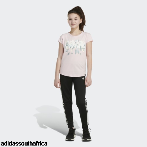 Short Sleeve Scoop Tee Pink Adidas South Africa