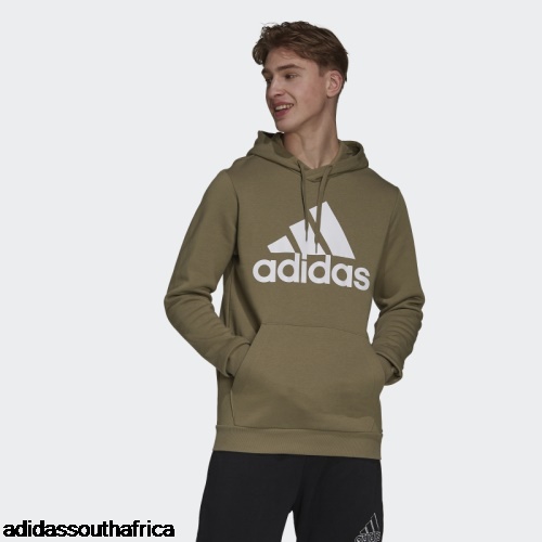 Essentials Fleece Big Logo Hoodie Orbit Green Adidas South Africa