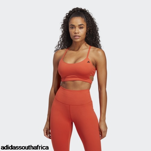 Red Yoga Studio Light-Support Longline Bra Adidas Adidas South Africa