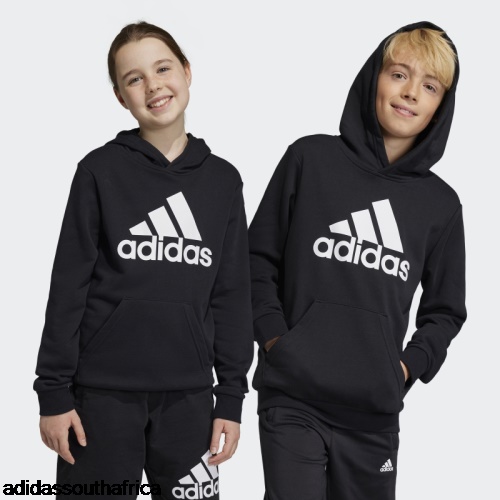 Black Big Logo Essentials Cotton Hoodie Adidas Adidas South Africa