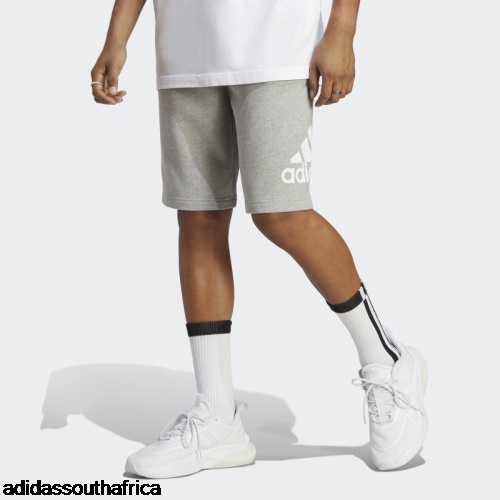 Medium Grey Essentials Big Logo French Terry Shorts Adidas South Africa